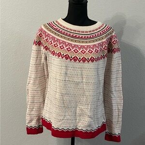 Talbots Multicolor Knit wool blend sweater size l